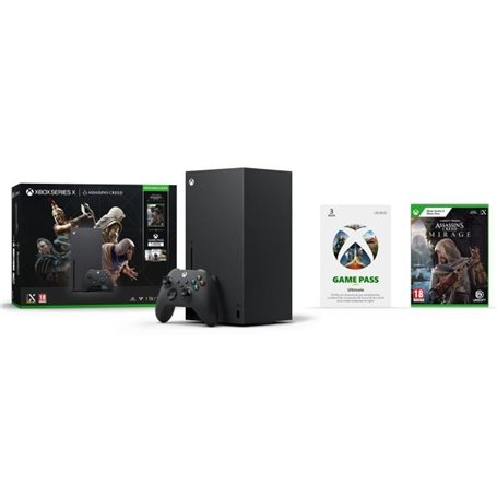 Pack Console Xbox Series X + Assassin's Creed Mirage + 3 mois Game Pass Ultimate - 1 To