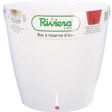 RIVIERA Pot rond Eva New en plastique - Ø 46 cm - 49 L - Blanc