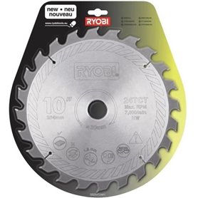 RYOBI Lame carbure 24 dents diametre 254 mm alésage 30mm