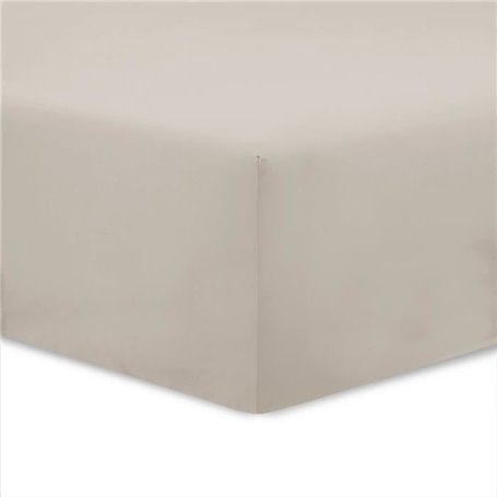 Vision - Drap housse Beige - 140x190cm - 100% coton