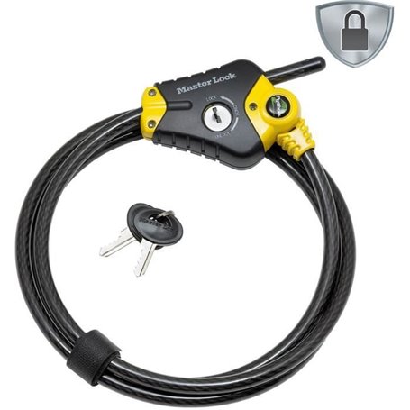 Antivol - MASTER LOCK - Python 8433EURD - Longueur ajustable de 30 cm a 1