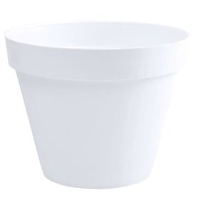 EDA Pot de fleur rond Toscane - Ø 48 x H 40 cm - 43 L - Blanc