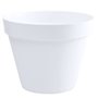 EDA Pot de fleur rond Toscane - Ø 48 x H 40 cm - 43 L - Blanc