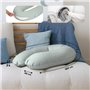 Coussin de Maternité BABYMOOV DOOMOO Buddy - Cloudy kaki - Coton bio et oeko-Tex - 180 x 45 x 16 cm