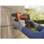 Perceuse a percussion filaire - BLACK+DECKER - BEH710-QS - 710W - Poignée latérale - 4 forets de perçage