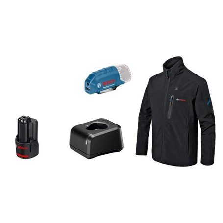 Veste chauffante Bosch Professional GHJ 12+18V XA taille S avec batterie 12V - 06188000FX