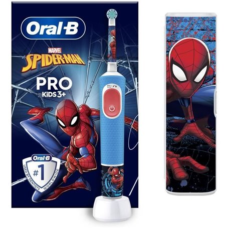 Oral-B Vitality Pro Kids Spiderman Enfant Brosse à dents rotative oscillante Bleu