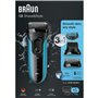 Rasoir électrique barbe homme - BRAUN - Series 3 Shave & Style 3010BT - Technologie Wet & Dry - Noir / Bleu