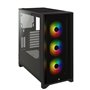 CORSAIR Boîtier PC iCUE 4000X RGB - Moyen Tour - Verre trempé - Noir (CC9011204WW)