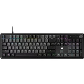 Clavier gaming mécanique - CORSAIR - K70 CORE RGB - Switchs linéaires CORSAIR Red - Insonorisation - Molette rotative - Gris