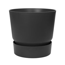 ELHO Greenville Pot de fleurs rond 47 - Noir - Ø 47 x H 44 cm - extérieur - 100% recyclé