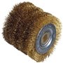 Brosse métallique large - fil laitonné de 0