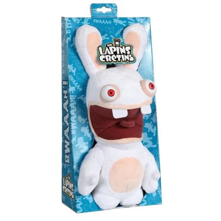 Gipsy Toys - Lapins Crétins Sonores -  Bouche Ouverte - 28 cm - Blanc