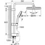 Colonne de douche avec inverseur manuel - Economie d'eau - GROHE Vitalio Comfort 250 - Chromé - 26698001