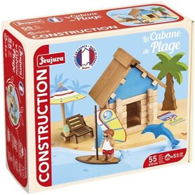 La Cabane de Plage 55 Pieces - JEUJURA - Jeu de Construction en Bois Naturel