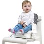 Réhausseur bébé pour table a manger - BENBAT - Portable et lavable - Facile a plier - Harnais de sécurité réglable - Gri