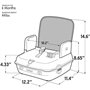 Réhausseur bébé pour table a manger - BENBAT - Portable et lavable - Facile a plier - Harnais de sécurité réglable - Gri