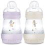 Lot de 2 Biberons - MAM - Easy Start - Anti-colique - 160 ml - Tétine débit 1 - Lilas + Sable