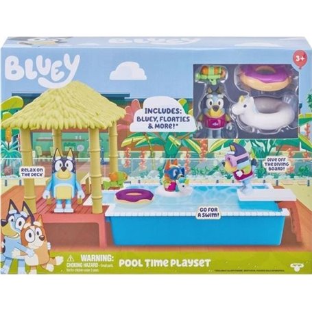 Figurine La Piscine de Bluey - MOOSE TOYS - Playset avec accessoires pour enfants de 3 ans et plus