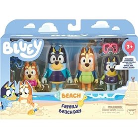 Figurines miniatures - MOOSE TOYS - La famille a la Plage (4 figurines) - Bluey