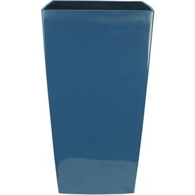 Bac a fleurs carré RIVIERA NUANCE - Plastique - L29xP29xH52 cm - Bleu