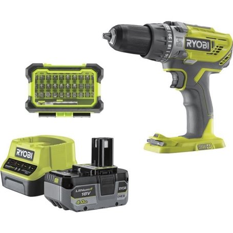 RYOBI - Perceuse a percussion 18V ONE+ - 50 Nm - 500-1800 tr/min + batterie 4 Ah