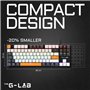 Clavier Gaming - THE G-LAB - KEYZ-MERCURY-C/FR - Mécanique - TKL - 3coloris Blanc+Noir+OrangeFR