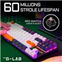 Clavier Gaming - THE G-LAB - KEYZ-MERCURY-C/FR - Mécanique - TKL - 3coloris Blanc+Noir+OrangeFR