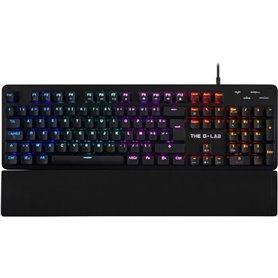 THE G-LAB Gaming KEYZ Carbon Clavier mécanique rétroéclairé - Switch Blues Repose poignet - AZERTY