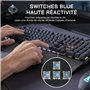 THE G-LAB Gaming KEYZ Carbon Clavier mécanique rétroéclairé - Switch Blues Repose poignet - AZERTY