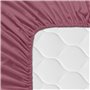 Drap housse HappyFriday BASIC Magenta 140 x 200 x 32 cm 