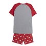 Pyjama D'Été Mickey Mouse Rouge (Adultes) Homme Gris