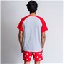 Pyjama D'Été Mickey Mouse Rouge (Adultes) Homme Gris