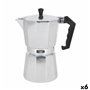 Cafetière Italienne Quttin 6 Tasses Aluminium (6 Unités)