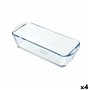 Moule pour four Pyrex Classic Vidrio Rectangulaire Transparent verre 28 x 11 x 8 cm (4 Unités)