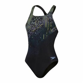 Maillot de Bain Fille Speedo Digital Printed Medalist Noir