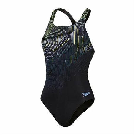 Maillot de Bain Fille Speedo Digital Printed Medalist Noir