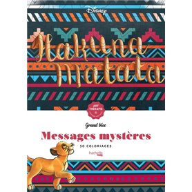 Grand bloc Art-thérapie Messages mystères Disney Hakuna Matata