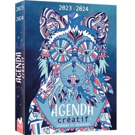 Agenda créatif 2023-2024 avec des autocollants et des coloriages