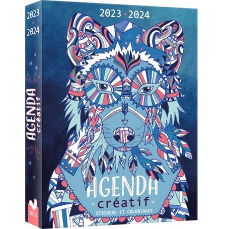 Agenda créatif 2023-2024 avec des autocollants et des coloriages