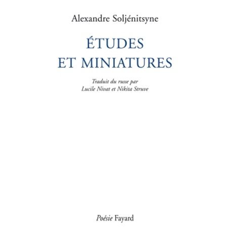 ETUDES ET MINIATURES