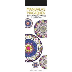 Mandalas magiques - 50 marque-pages à colorier