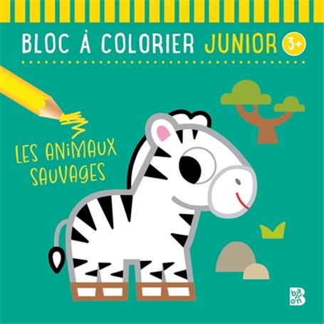 Bloc à colorier junior 3+ Les animaux sauvages