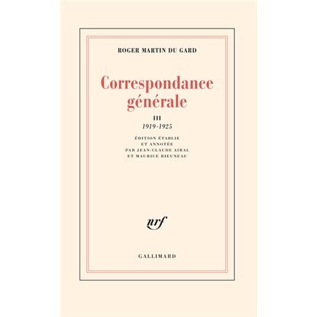 Correspondance générale