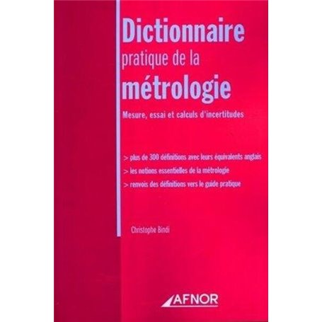 Dictionnaire pratique de la métrologie