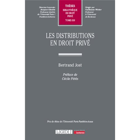 Les distributions en droit privé