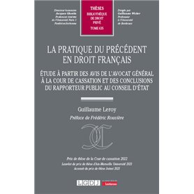 La pratique du précédent en droit français