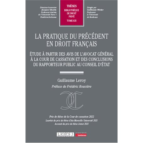 La pratique du précédent en droit français