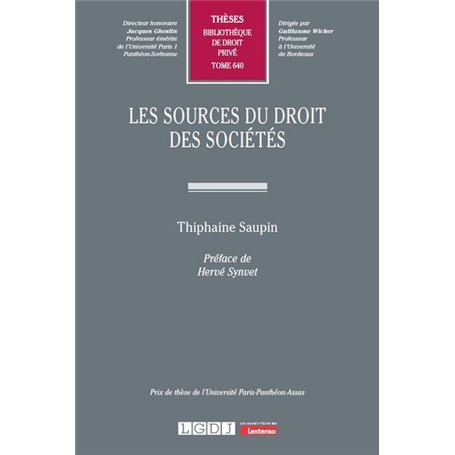 Les sources du droit des sociétés