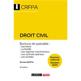 Droit civil - CRFPA - Examen national Session 2024